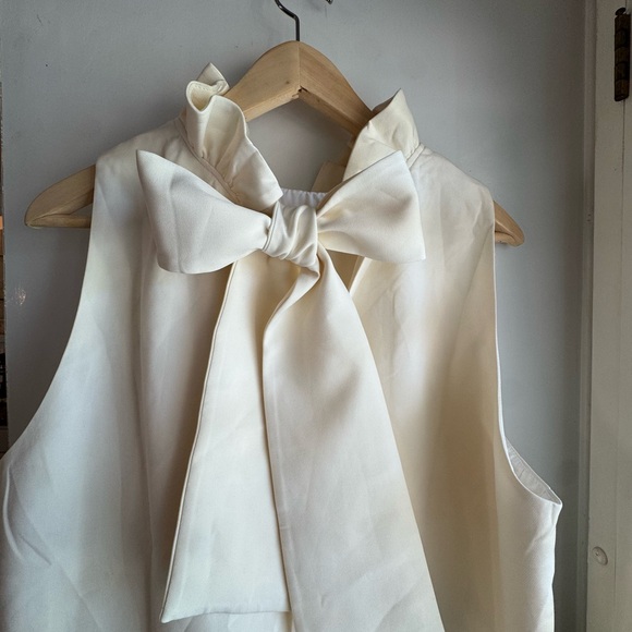 Tuckernuck Ivory Ruffle Neck Blouse - Picture 9 of 16